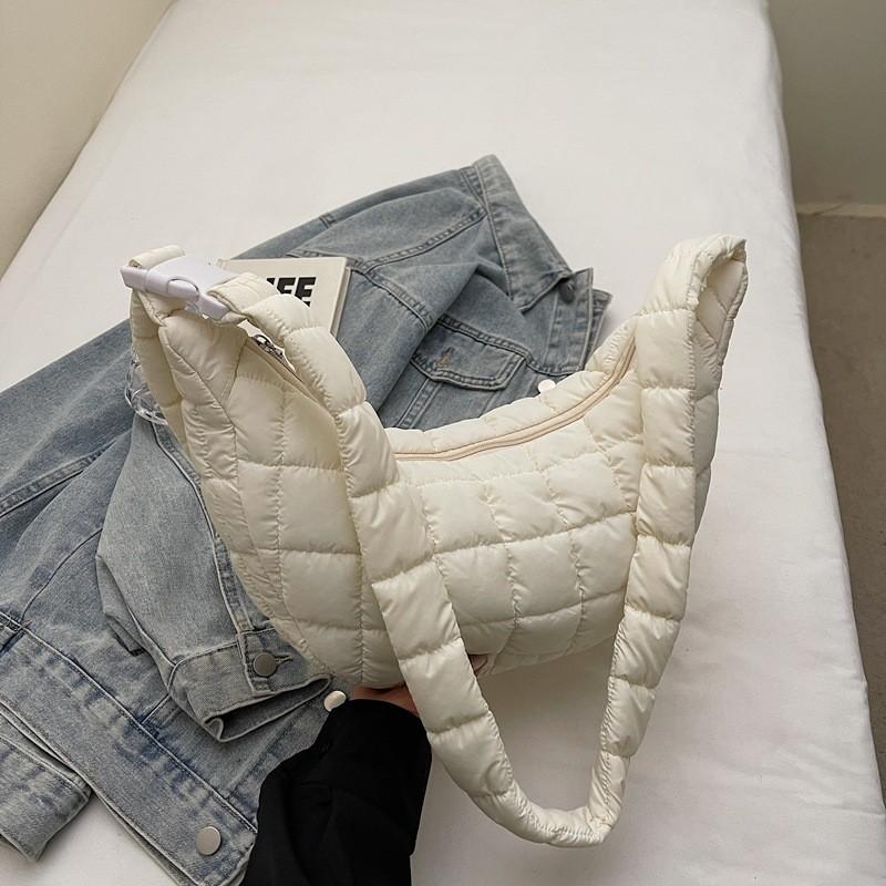 Fashion Cotton Handheld Tote With Quilted Design For Casual Outings