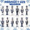 12Pcs Nutcracker Wooden Decorative Set - New Year Christmas Gift, Party Decoration And Home Decor Xmas Tree Hanging Ornament