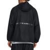 Under Armour Solid Color Casual Woven Hooded Long Sleeve Jacket Men jackets Black 1382896-001