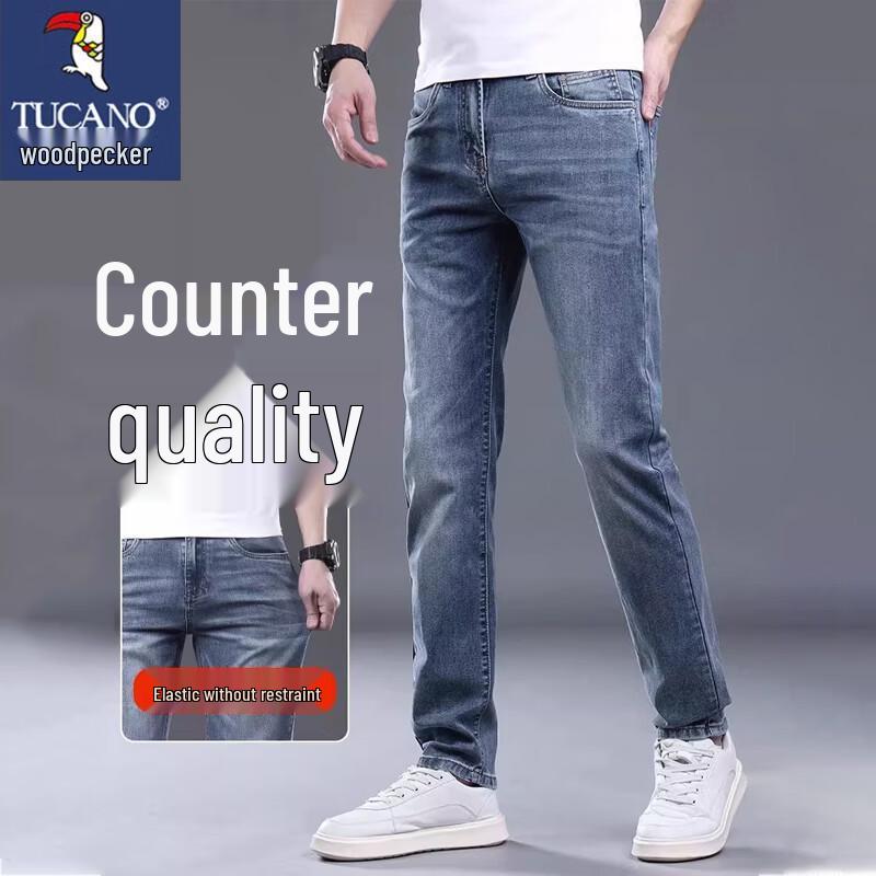 

TUCANO Men s Relaxed Business Casual Slim Straight Stretch Jeans 36
