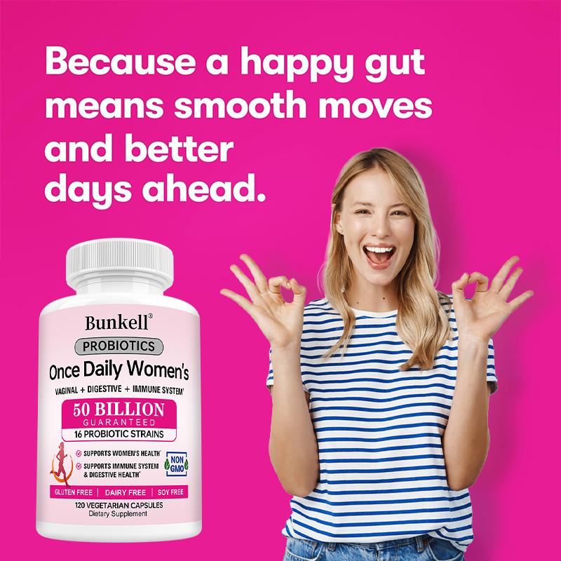 Women'S Daily Probiotic Dietary Supplement, With Organic Prebiotic Fiber Blend