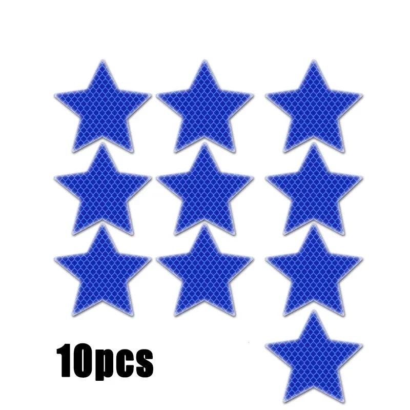 

10pc Star Shape Safety Warning Tapes Stickers Intensity Grade ReflectiveSelf-Adhesive Fence Bags Outdoor Car Accessories