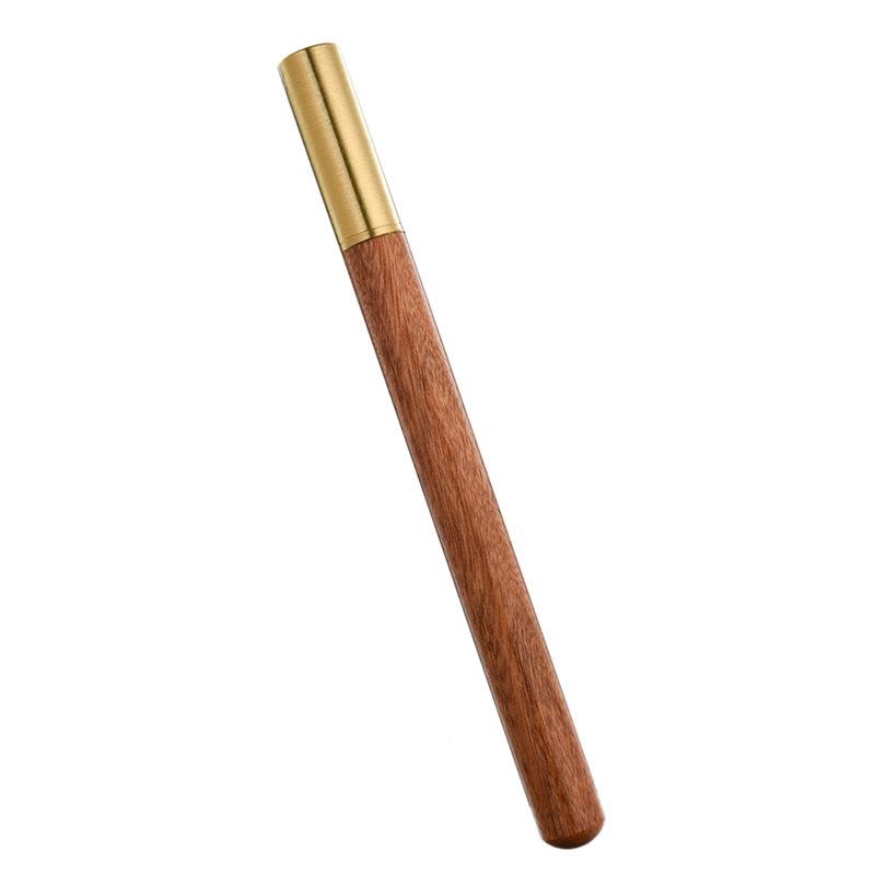 Sandalwood Metal Orb Pen Signature Pen Business Retro Wooden Pen, Office Brass Pen Neutral Pen Print