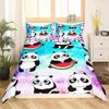 Panda Polar Bear Duvet Cover 3D Printed Animal Bedding Set, Single and Double Beds, Full Size Double Bed, Large Pillowcase Gift
