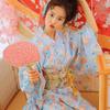 Printed Floral Traditional Japanese Kimono Japanese Style Asian Sakura Girl Kimono Dress Elegance New
