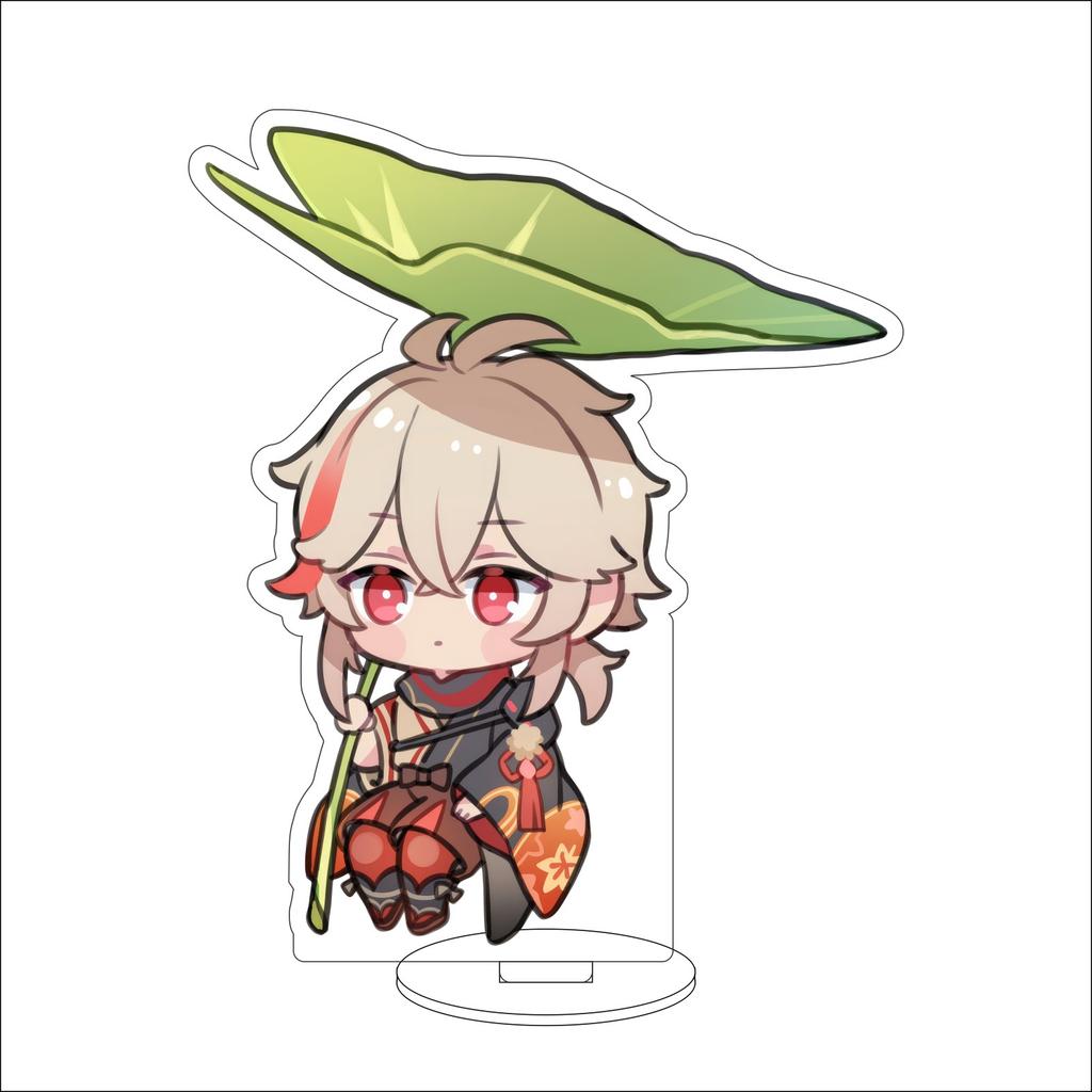 10CM Anime Genshin Impact Figure Stand Model Kaedehara Kazuha Cute Desk Decor Standing Sign Gifts