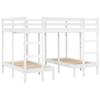 VidaXL Triple Bunk Bed White 140x200/70x140 Cm Solid Pine Wood, Trio Bunk Bed Frame, Bedroom Furniture, 3308578