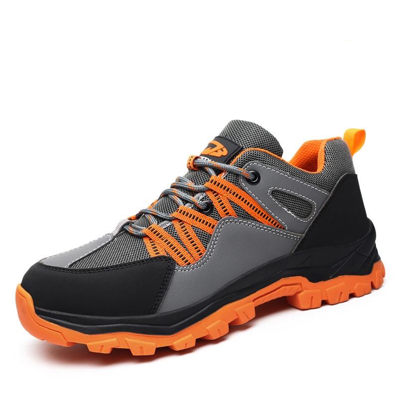 

Рабочая защитная обувь для мужчин и женщин, устойчивая к проколам и ударам, рабочие кроссовки со стальным носком, неразрушаемые защитные ботинки для улицы 37 оранжевый