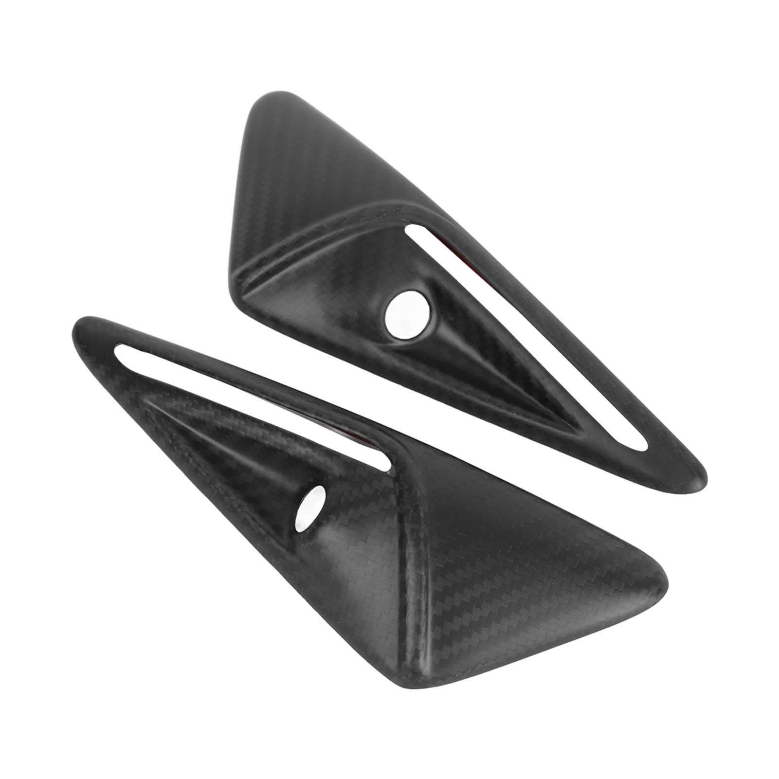 

1 пара боковых накладок на крылья с отверстиями для камеры, отделка, легкий заменитель из углеродного волокна для Tesla Model 3