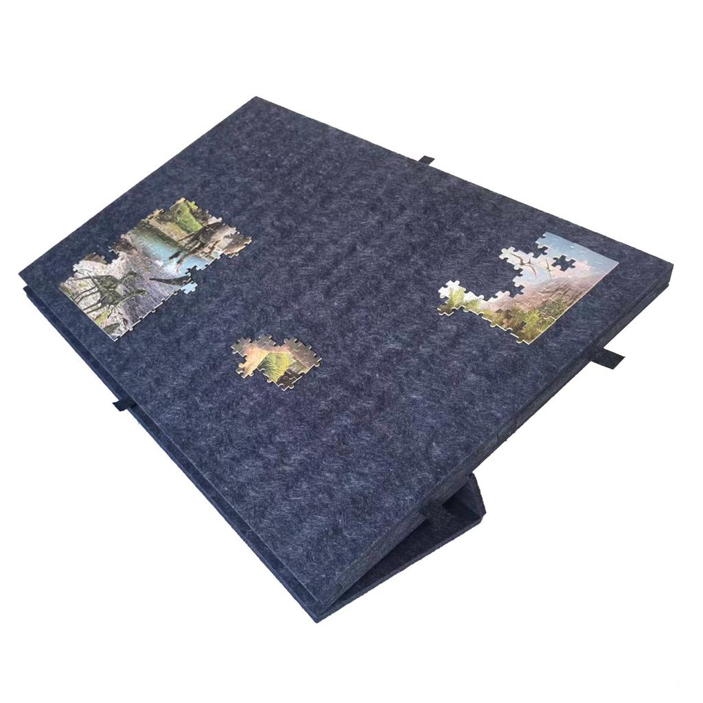 Puzzle Board with Dust Cover and 4 Drawers Portable Jigsaw Puzzle Workstation Felt Mat for Home