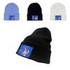 Stitch Pattern Patch Knitted Hat With Breathable Warmth For Autumn Winter