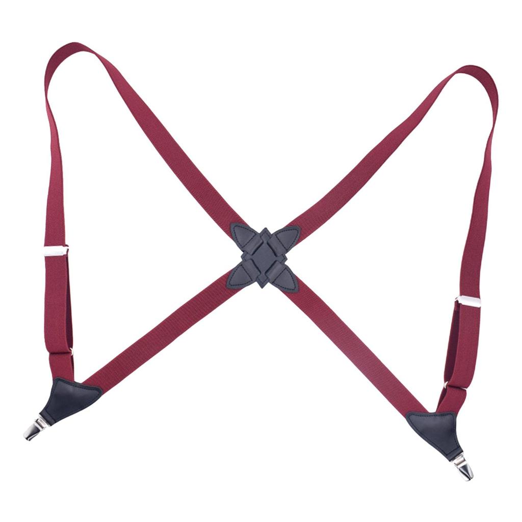 Suspenders for Men Women Trouser Pants Braces x Shaped 2.5cm Width Portable Elastic Straps for Wedding Costume Party