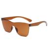 Fashion Rice Nail Integrated Retro Sunglasses Pc Plastic Frameless Sunglasses 23 Colors