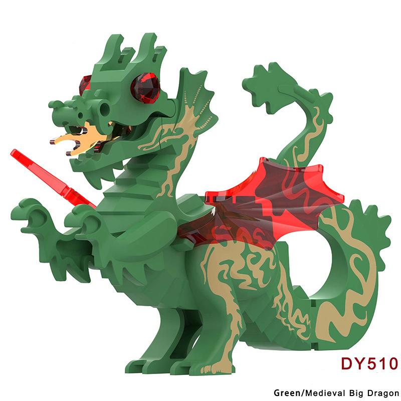 Magic Movies Medieval Animal Figure Building Blocks Dragon Elk Wild Boar Bighorn Sheep Dog Mini Model Bricks Toys DIY Kids Gifts
