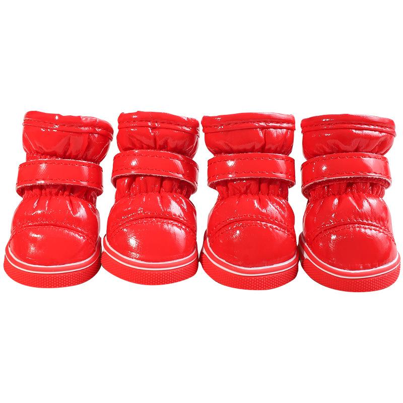 Petites Bottes de Neige en Coton pour Chien: Chaussures chaudes pour animaux de compagnie pour l'automne et l'hiver - Pack de 4