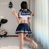 Sexy Lingerie Student Outfit: Pure Desire JK Uniform with Temptation Pleated Mini Skirt Set