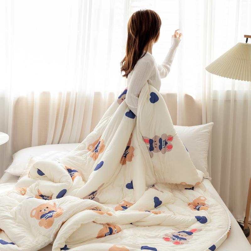 Class A Cotton Summer Quilt for Mother & Baby - Washable, Cool, Suitable for Children & Dorm Rooms