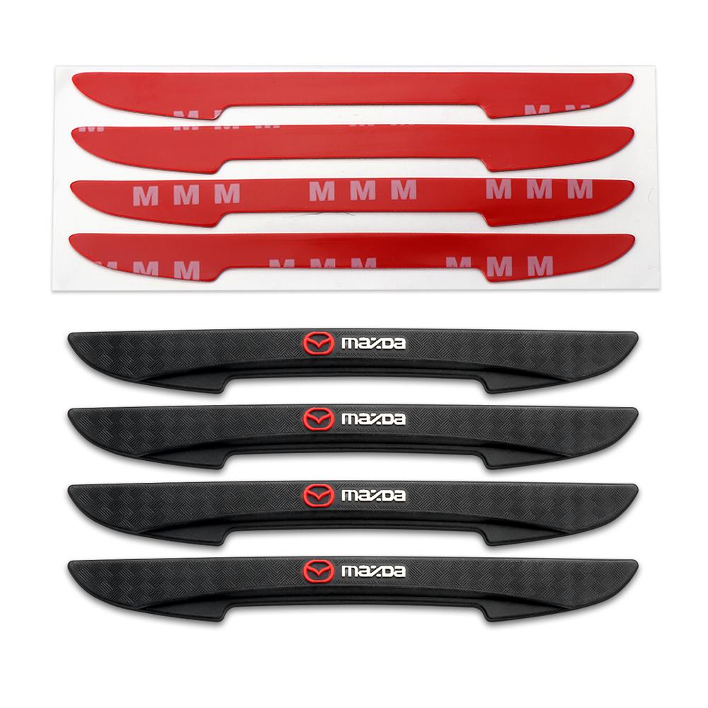 4pcs Rubber Car Door Edge Protector Sticker Anti Collision Anti-scratch Strips For Mazda 2 3 bk 6 gg gj gh CX3 CX5 CX7 CX9 CX30