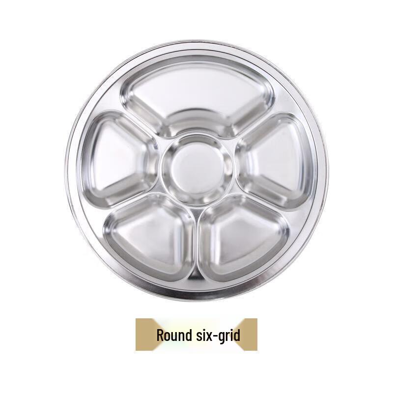 304 Stainless Steel Round Three-Compartment Children s Dinner Plate