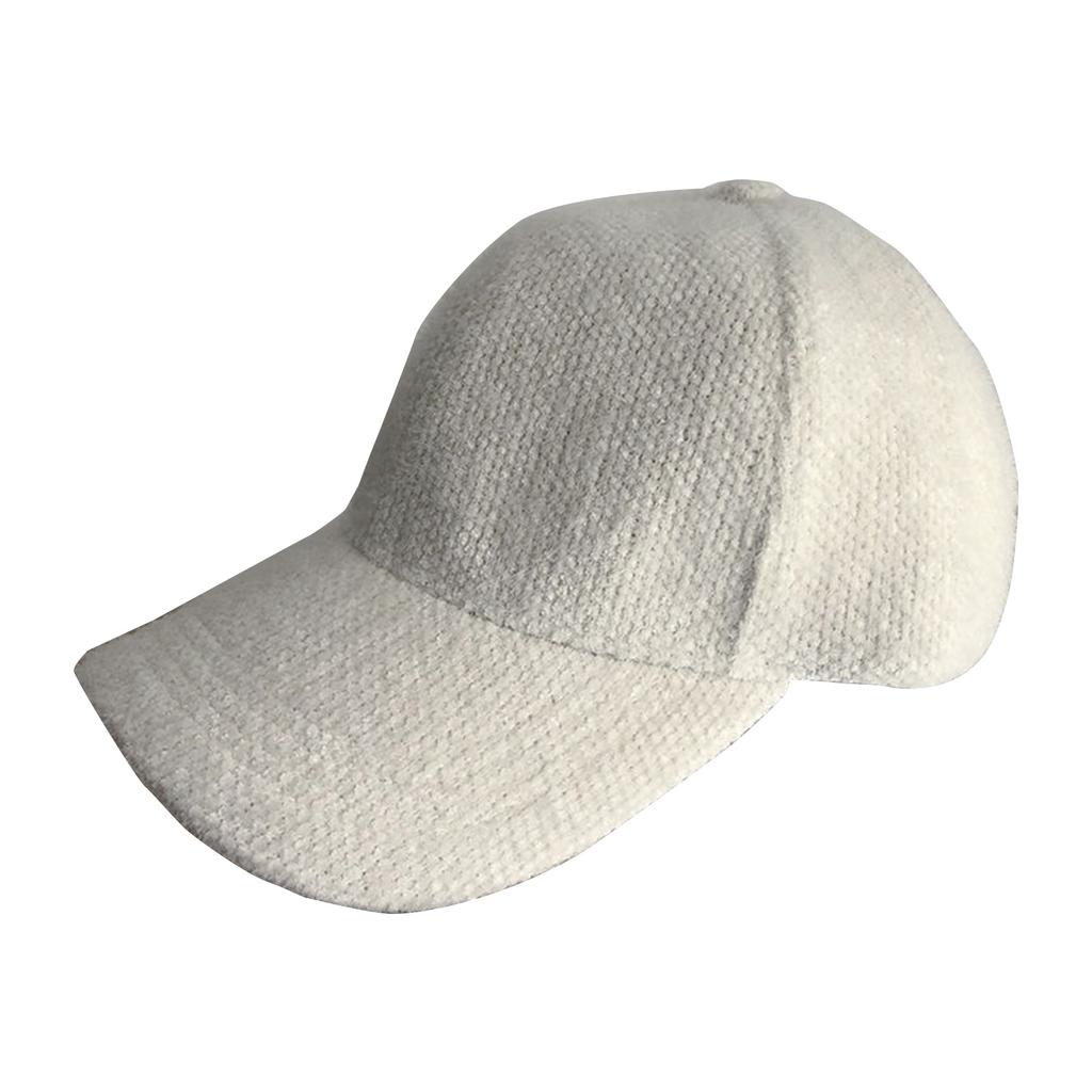 Plush Baseball Cap Winter Windproof Hat for Christmas Harajuku Adult Outdoor Adjustable Duckbill Cap Solid Color