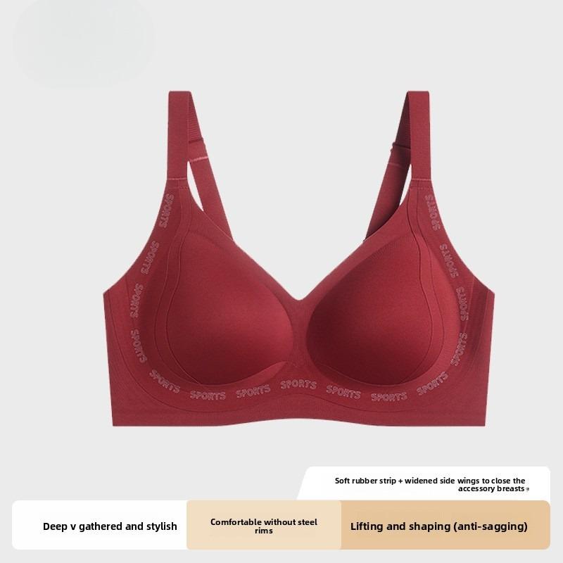 Female Spring and Autumn Double Pull Small Chest Gathering Support Force To Collect Auxiliary Milk Pull Plastic Underwear