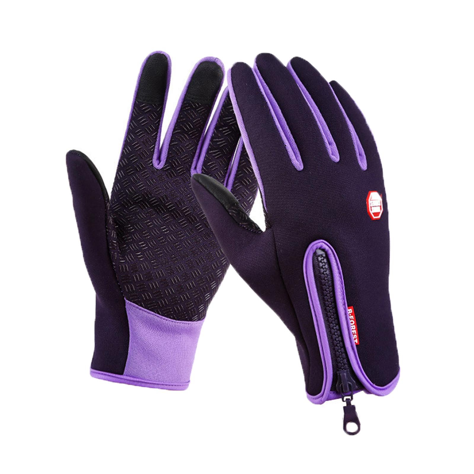 

Зимние теплые лыжные перчатки ветрозащитные снежные варежки мужские перчатки для сноуборда S фиолетовый