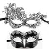 Lace Mask Set Painted Phoenix Lace Eye Mask Party Mask 2pcs For Masquerade Ball Costume Party Halloween