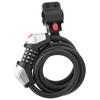 150cm 59in Cycling Security Cable Lock 4 Passwords Steel Keless Locking Bicycle Accessory