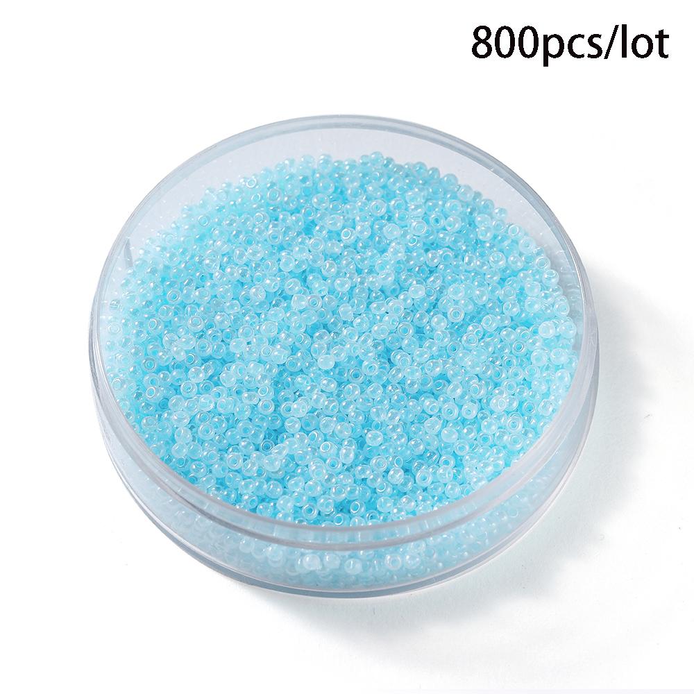 500/800Pcs/Lot 2/3mm Candy Color Glass Seed Beads Cute Bulk Small Bead Bracelet Handicraft for DIY Jewelry Making Accessories