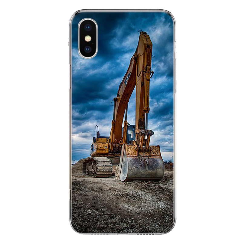 Excavating Machinery Bulldozer Man Phone Case For iPhone 11 12 13 Mini 14 15 Plus 17 Air 16 Pro Max 16E 7 8 SE 2020 Customized P