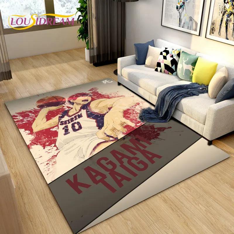 Kuroko's Basketball Anime Cartoon Area Rug,Carpet Rug for Living Room Bedroom Sofa Doormat Decoration, Kids Non-slip Floor Mat