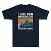 I Like Rum Motorcycles Maybe 3 People Funny Gift Vintage Men039s T-Shirt