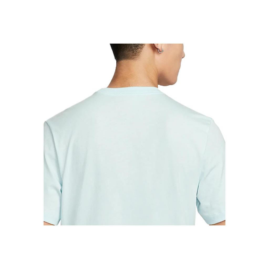 Nike Comfortable Fashionable Simple Versatile Short Sleeve T-Shirt Men Tops Light-Blue AR5005-474