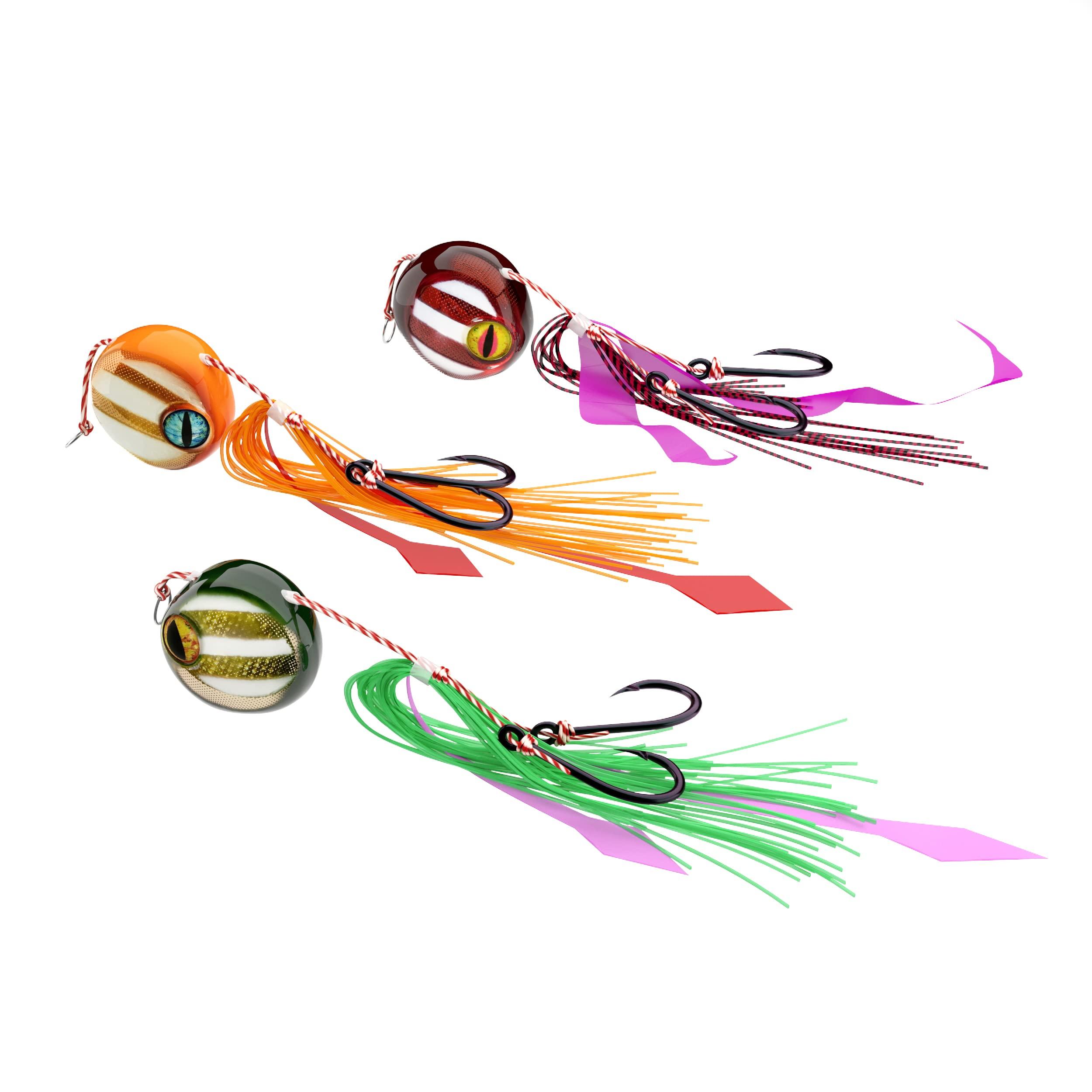 

[High Value] Tsurigoo! Tai Rubber Fishing Rods (3-Color Set) for Sea Bream (120g)