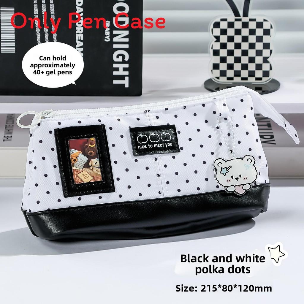 Multi Function Fabric Pencil Pouch With Card Slot And Keychain For Office And School