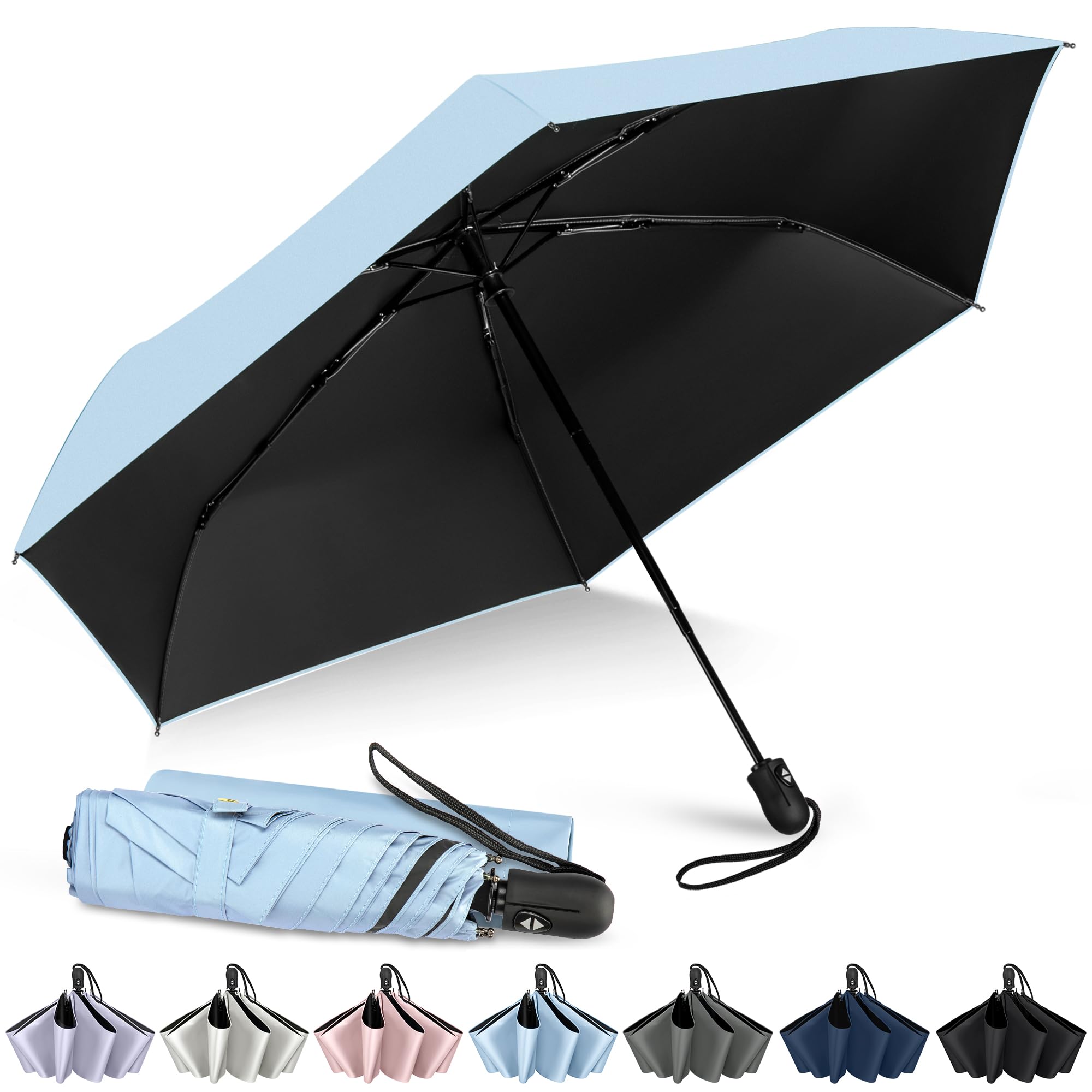 

ZOMAKE Складной Ультра Полный УФ Тепловой Удар Тепловая Вода Быстрый Легкий Для Обоих Солнца и Хранения Чехол Включен Зонт, Парасоль, Легкий, UPF50+,