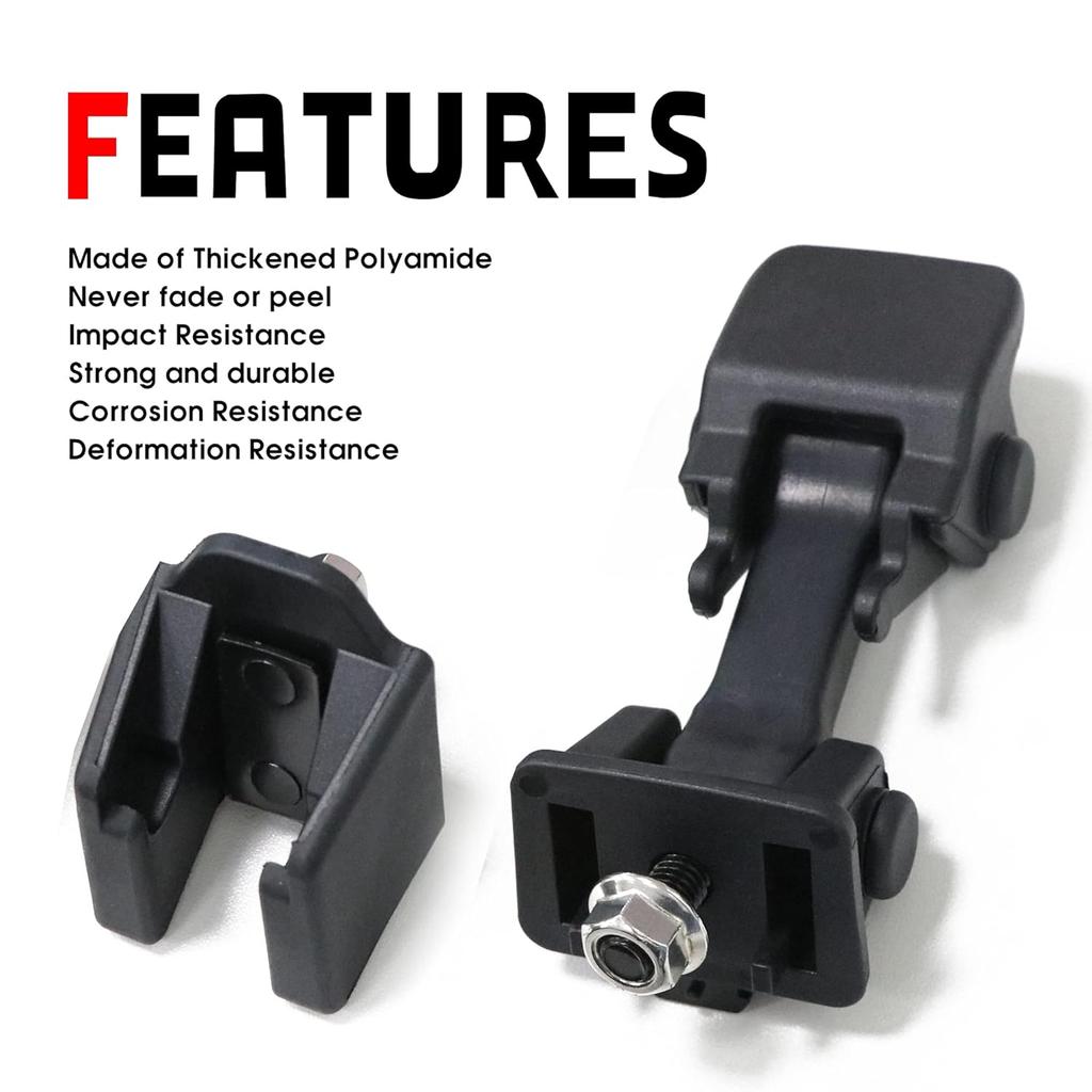 OEM TJ Hood Latches, Original Factory Hood Latch Kit For 1997-2006 Jeep Wrangler TJ Accessories, 1 Pair, Black