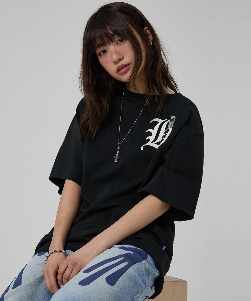 HOODHOOD H Logo Short Sleeve T-Shirt Black