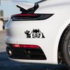 1pc Engraved Devil with Waving Gesture Sticker Interesting Pattern Vinyl Decal for Car Bumpers Trucks Vans Laptops Mugs Glasses