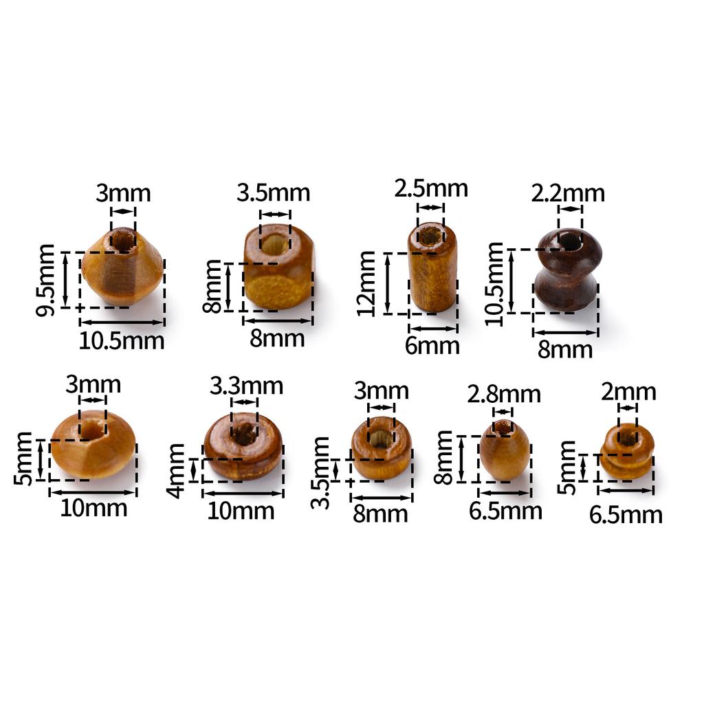 Handmade DIY Beaded Retro Wooden Beads Loose Beads Jewelry Accessories