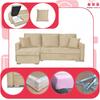 Bella Corner Sofa Bed with Sleeping Function, Corner Sofa, Family Furniture, Beige Velvet