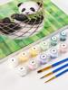 Painting by numbers with frame - Cute Panda 50x40