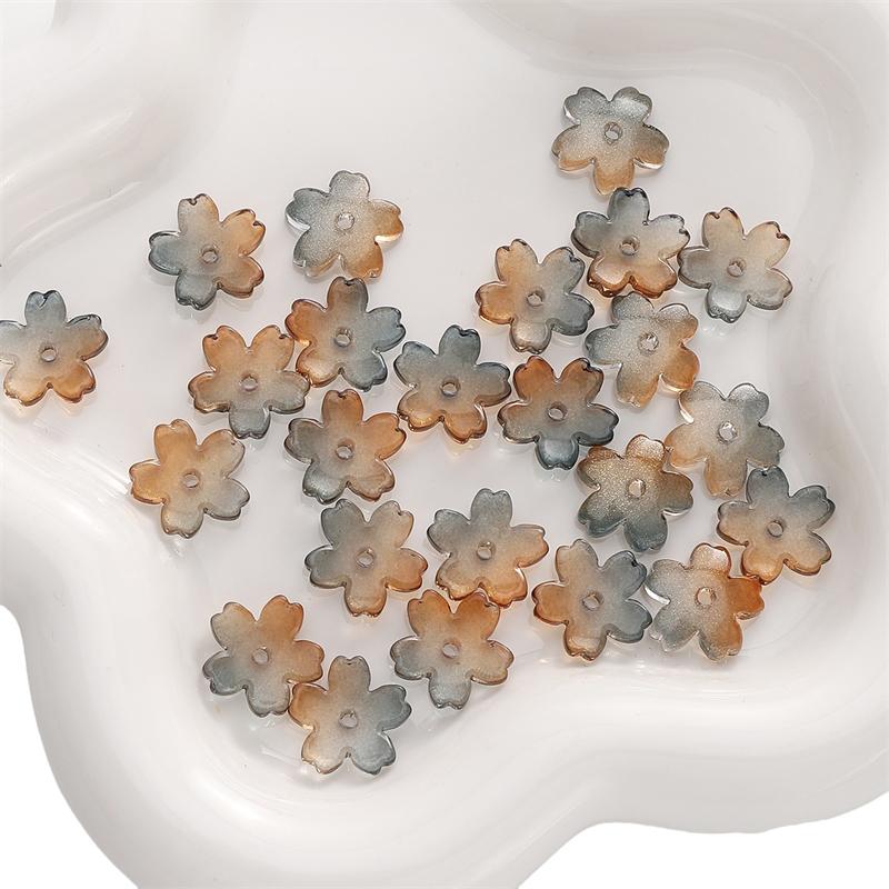 

10шт хрустальные бусины цветок свободные бусины-разделители для изготовления ювелирных изделий DIY браслет ожерелье 15mm коричневый