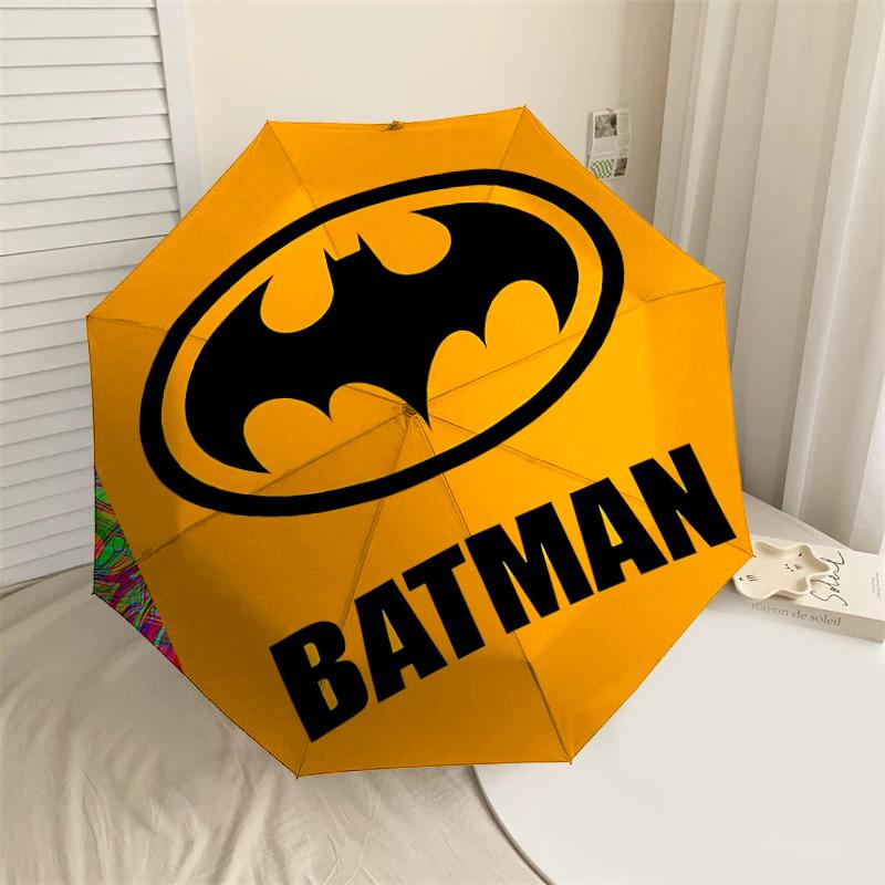 1PC Warner Batman Umbrella-8-Rib Reinforced, Automatic Open, Lightweight & Durable-A67