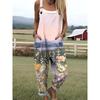 Womens Sleeveless Jumpsuit With Vintage Print Loose Fit Streetwear Style 2026