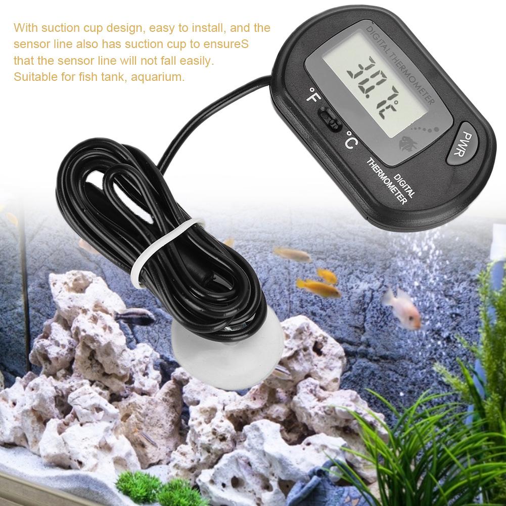Digital LCD Sensor Aquarium Water Thermometer Controller Wired Fish   Accessories