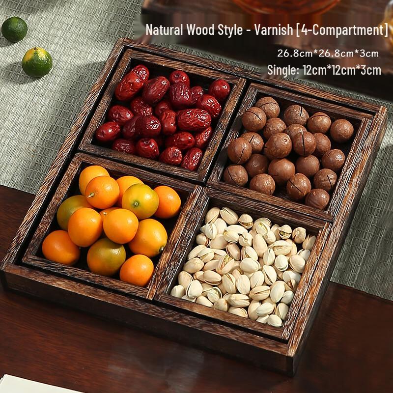 

Naijiang Chinese Wooden Snack and Tea Serving Tray