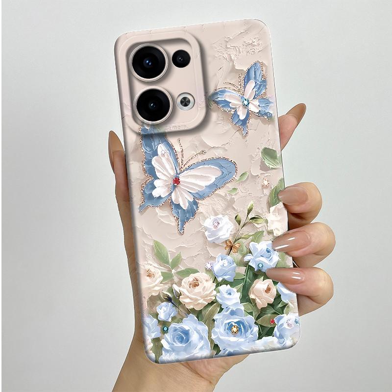 For OPPO Reno 13 CPH2689 Reno13 Phone Case Soft Silicone Funda Sweet Painted Fashion Cartoon Bumper Coque Printed Back Cover