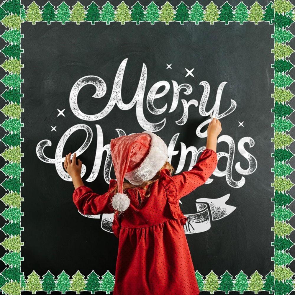 Self Adhesive Border Sticker Roll Waterproof Christmas Border Stickers  Bulletin Board Decorating