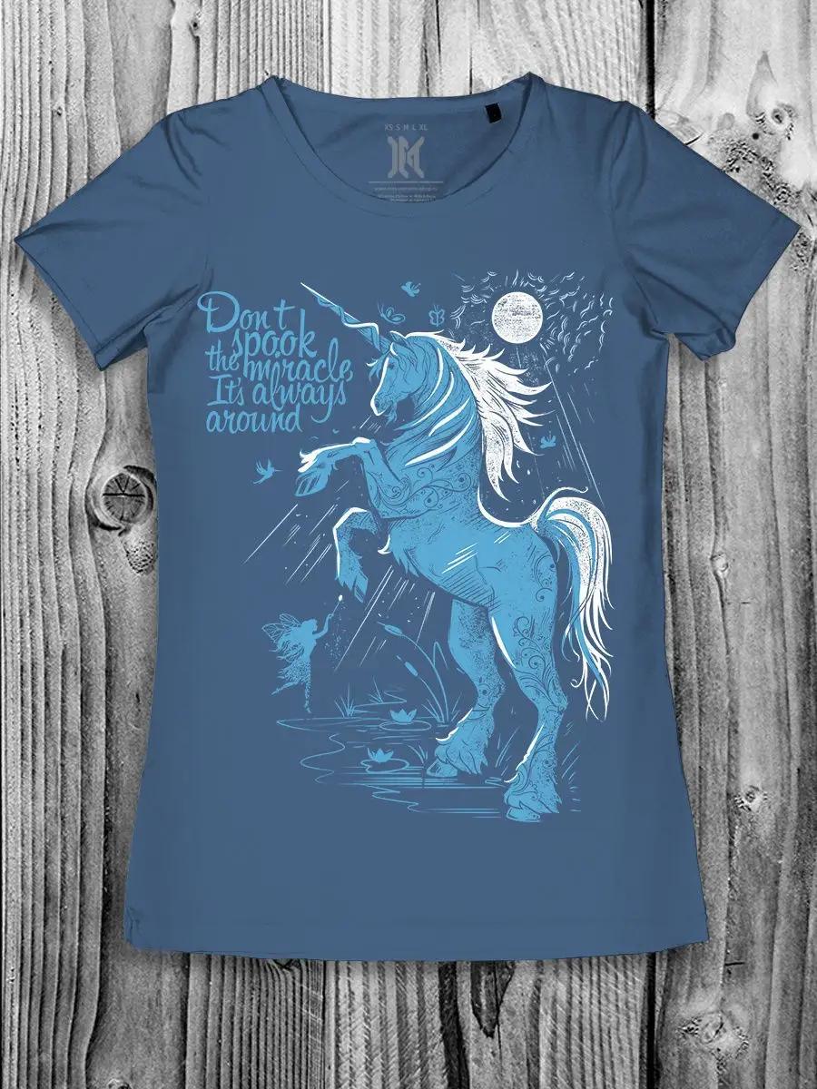 Unicorn T-shirt with indigo print 4XL